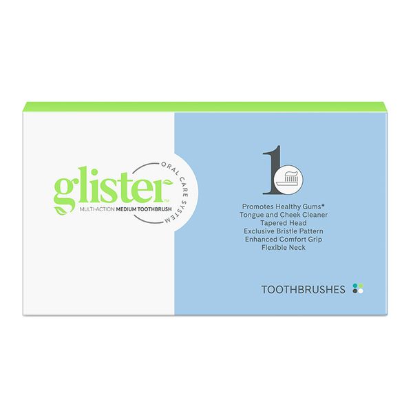 Glister Универсальная зубная щетка со щетиной средней жесткости (1 уп./4 шт. разного цвета)