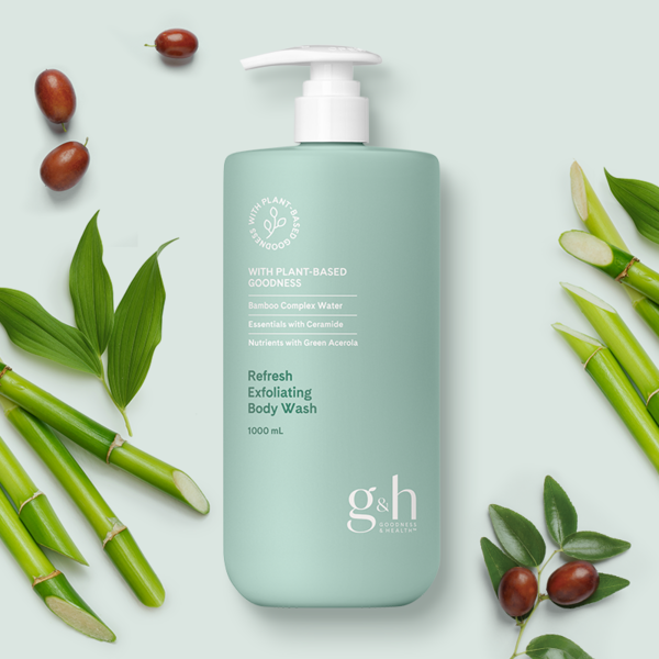 g&h GOODNESS & HEALTH Освежающий гель-скраб для душа (1 л)