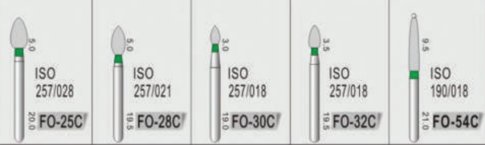 Стоматологические боры DIAMOND BURS FO