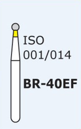 Бор алмазный MANI, 1 шт BR-40EF (ISO 001/014) желтые