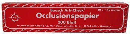 Окклюзионная бумага Arti-Check, Bausch 40мкм ВК10 (красная) 