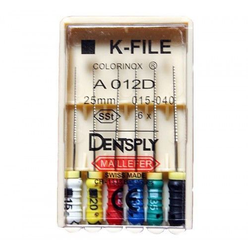 K-Files colorinox dentsply уп. 6 шт.№35,25мм