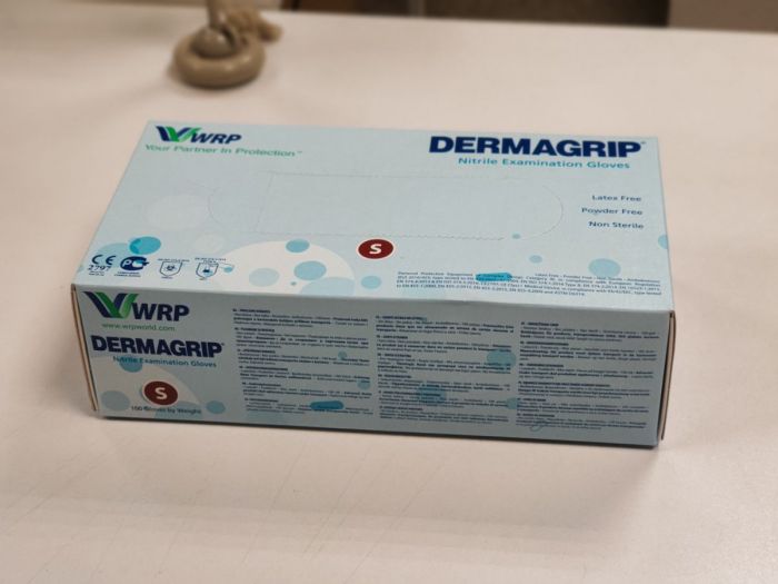 Перчатки нитриловые dermagrip nitrile 100 шт./уп.6 грамм РАЗМЕР S