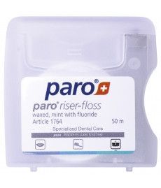 Paro RISER-FLOSS Зубна нитка, вощена, з м'ятою та фтором, 50 м