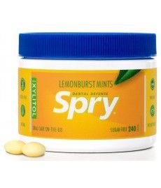 Spry Натуральные драже с ксилитом, 240 шт. лимонный взрыв