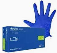 Перчатки нитриловые нитрилекс NITRYLEX basic уп./100 шт. nitrilex S басик базик медицины,косметологии,тату